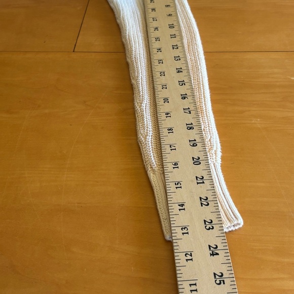 Cotton by Autumn Cashmere M cotton ivory cream orange crew neck sweater - Picture 7 of 8